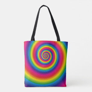 Bolso De Tela Espiral arcoiris