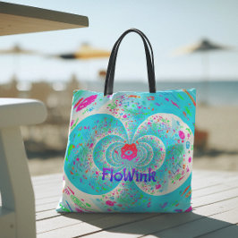 Bolso De Tela Espiral azul funky
