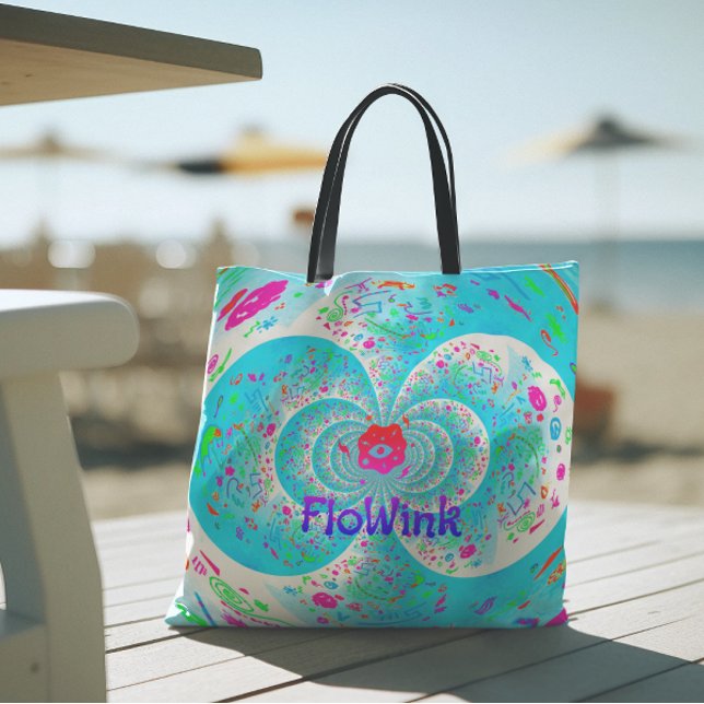 Bolso De Tela Espiral azul funky (Subido por el creador)