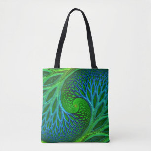 Bolso De Tela Espiral De Árbol De Vida