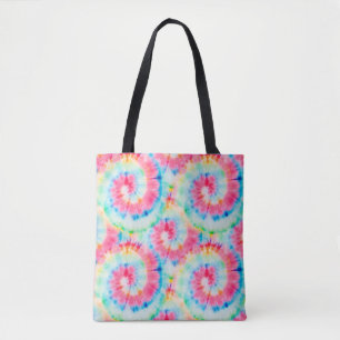 Bolso De Tela Espiral de tinte de empate. Hermosa acuarela sucia