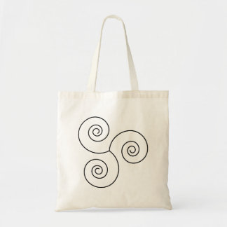 Bolso De Tela Espiral negro/blanco de la vida