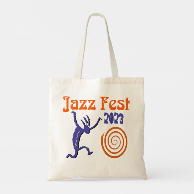 Bolso De Tela Espiral personalizada del Festival de Jazz (Reverso)