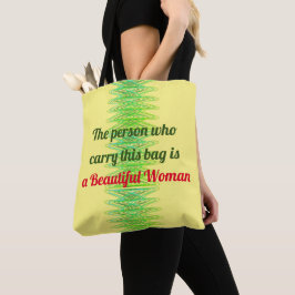Bolso De Tela Espirales eververdes en Tote amarillo y verde