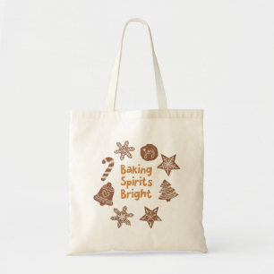 Bolso De Tela Espíritu agitador: Brillantes cookies navideñas