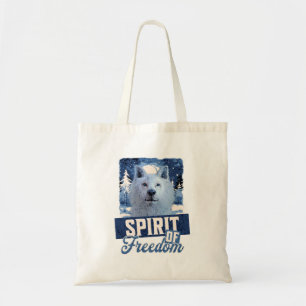 Bolso De Tela Espíritu de Lobo Ártico de Libertad Diseño de Vida