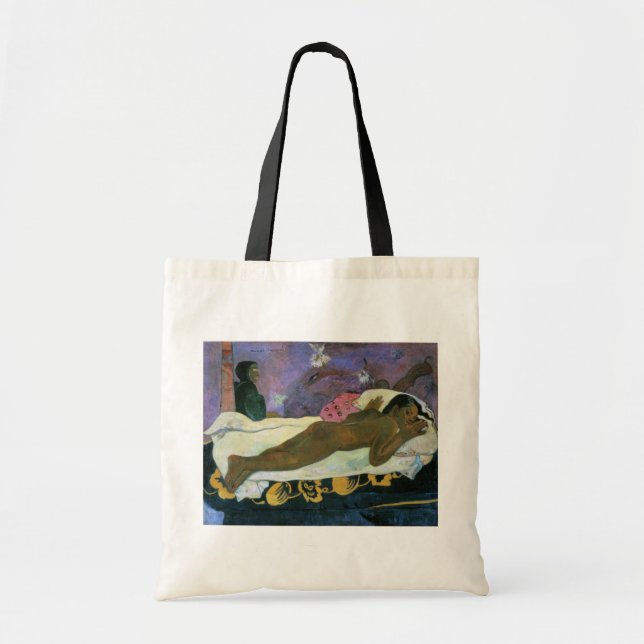 Bolso De Tela Espíritu de los muertos mirando, Gauguin (Frente)