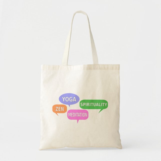 Bolso De Tela Espiritualidad de yoga Discurso de meditación zen  (Frente)