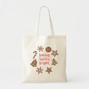 Bolso De Tela Espíritus que hacen brillantes galletas de vacacio