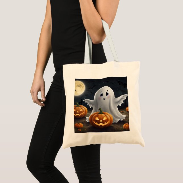 Bolso De Tela Espléndido destino: Ghostly Halloween Fun (Anverso (producto))