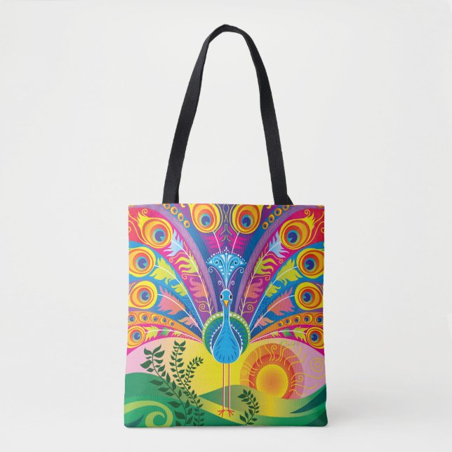 Bolso De Tela Esplendor de cola de pavo real (Anverso)