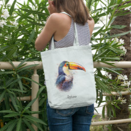 Bolso De Tela Esplendor Tropical Toucan, personalizado