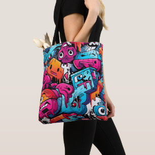 Bolso De Tela Esplusa de arte callejero de graffiti urbano