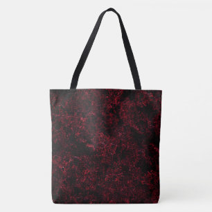 Bolso De Tela Esponja gruesa roja sobre fondo rojo oscuro