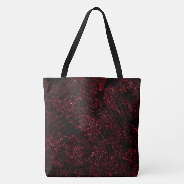 Bolso De Tela Esponja gruesa roja sobre fondo rojo oscuro (Anverso)