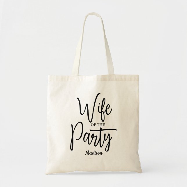 Bolso De Tela Esposa de guión de la soltera Fiesta (Frente)