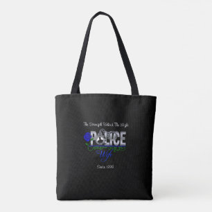 Bolso De Tela Esposa de la policía Rosa Azul