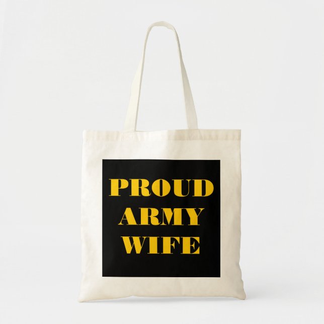 Bolso De Tela Esposa del ejército orgullosa (Frente)