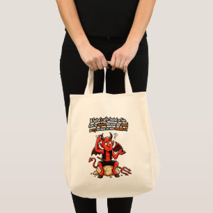 Bolso De Tela Esposa Infiel de Satanás Pecado Meme Divertido del