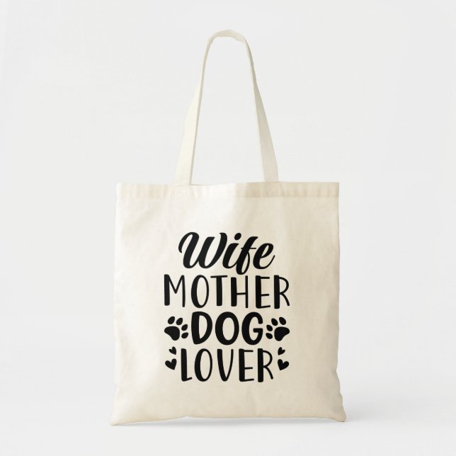 Bolso De Tela Esposa Madre Perro Lover (Frente)