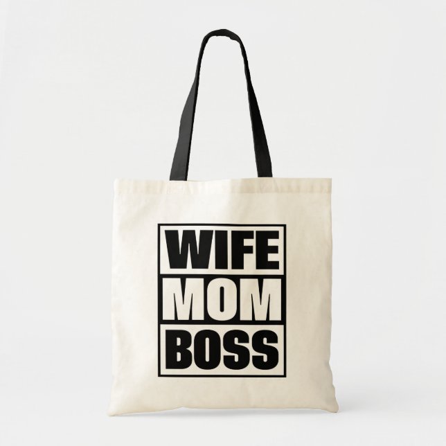 Bolso De Tela Esposa - Mamá - Jefe (Frente)