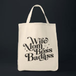 Bolso De Tela Esposa mamá Jefe Badass Funny Día de la Madre Sarc<br><div class="desc">Mejor regalo del Día de la Madre, camiseta - Diversos dichos graciosos del Día de la Madre de la Esposa Mamá Boss Badass diseñados solamente para tu mamá, mamá, madre y abuela por ser la mejor mamá del mundo. Este es un maravilloso regalo del Día de la Madre a la...</div>