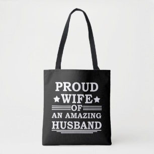 Bolso De Tela esposa orgullosa de un marido increíble
