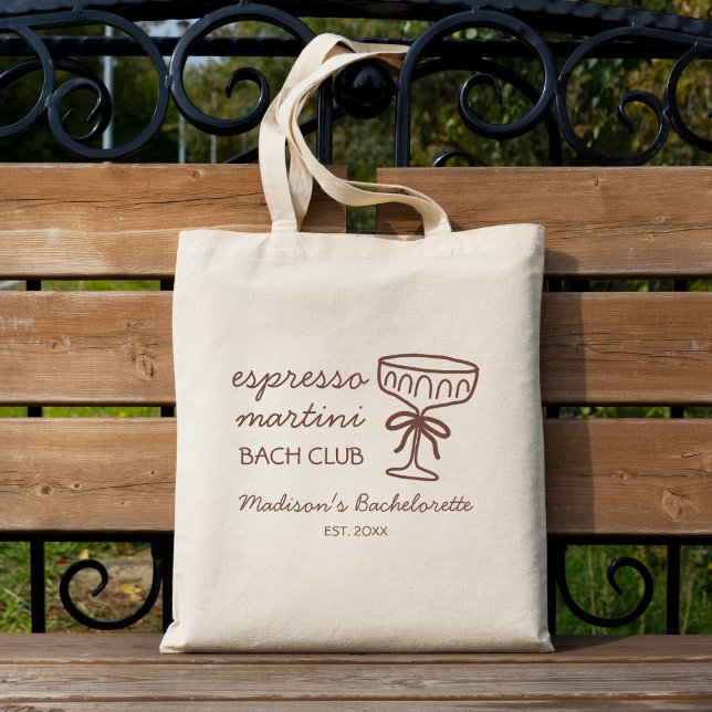 Bolso De Tela Espresso Martini Bach Club Bachelorette (Espresso Martini Bach Club Bachelorette Party Tote Bag)