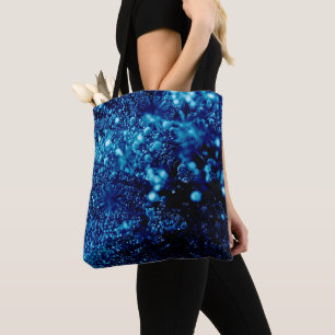 Bolso De Tela Espuelas azules abstraen burbujas congeladas