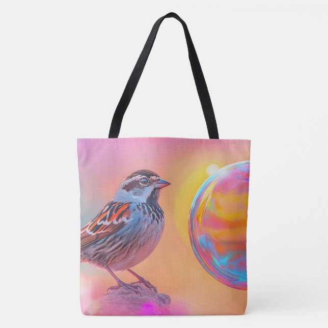 Bolso De Tela Espuma colorida y burbuja arcoiris (Anverso)