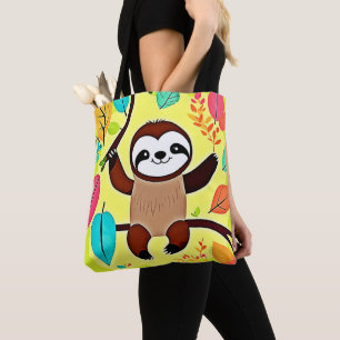 Bolso De Tela Espuma corta colgada en una rama de árbol
