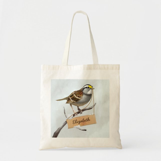 Bolso De Tela Espuma gélida blanca personalizada (Frente)