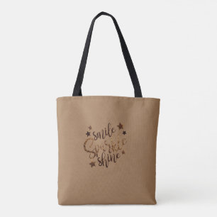 Bolso De Tela Espuma, Purpurina Shine Mocha