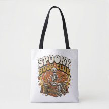 Esqueleto Amante de Libros Retro Groovy Halloween