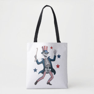Bolso De Tela Esqueleto bailarín del 4 de julio