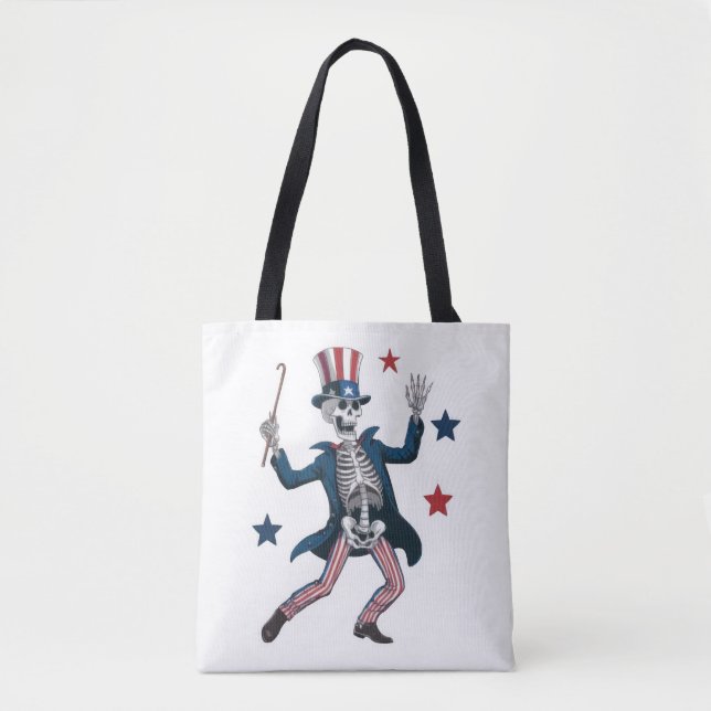 Bolso De Tela Esqueleto bailarín del 4 de julio (Anverso)