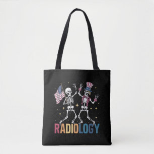 Bolso De Tela Esqueleto Bailarín Técnico De Radiología Patriótic