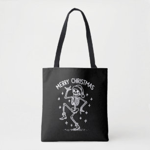Bolso De Tela Esqueleto de baile navideño