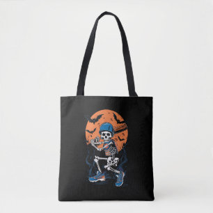 Bolso De Tela Esqueleto de béisbol Halloween béisbol Halloween