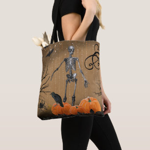 Bolso De Tela Esqueleto de calabaza de Halloween