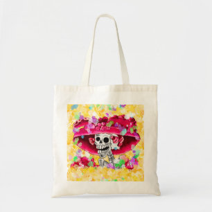 Bolso De Tela Esqueleto de Calavera en Red Bonnet