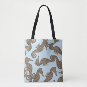 Bolso De Tela Esqueleto de dinosaurio, patrón ininterrumpido.