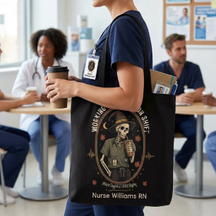 Bolso De Tela Esqueleto de enfermera personalizado Halloween tra