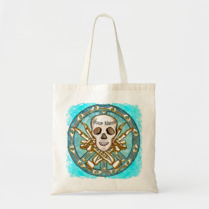 Bolso De Tela Esqueleto de paz Skull