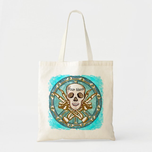 Bolso De Tela Esqueleto de paz Skull (Frente)