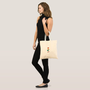 Bolso De Tela Esqueleto Festivo Tocando Guitarra