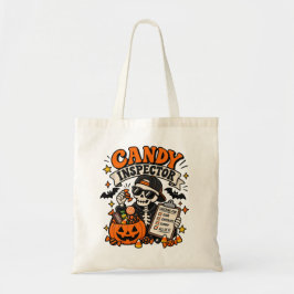 Bolso De Tela Esqueleto Inspector de Dulces Halloween Truco o Tr