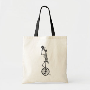 Bolso De Tela Esqueleto sobre uniciclo