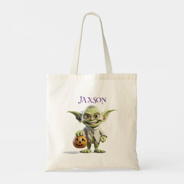 BOLSO DE TELA ESQUELETON DE HALLOWEEN PERSONALIZADO (Reverso)