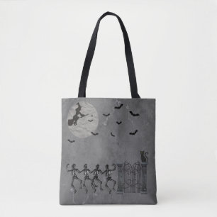 Bolso De Tela Esqueletos Bailando En La Noche